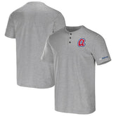 Atlanta Braves Darius Rucker Collection Henley T-Shirt - Heather Gray