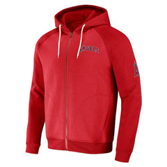 Los Angeles Angels Darius Rucker Collection Raglan Full-Zip Hoodie - Red