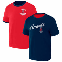 Los Angeles Angels Darius Rucker Collection Two-Way Ringer Reversible T-Shirt - Red/Navy