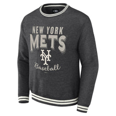 New York Mets Darius Rucker Collection Vintage Pullover Sweatshirt - Heather Charcoal