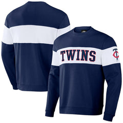 Minnesota Twins Darius Rucker Collection Stripe Pullover Sweatshirt - Navy