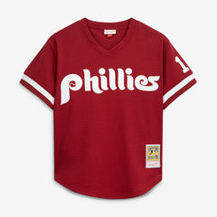 Darren Daulton Philadelphia Phillies Authentic Batting Practice Jersey - Scarlet | Mitchell & Ness