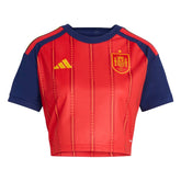 2026 Spain Women's Stadium Home Cropped Soccer Jersey Vivid Red