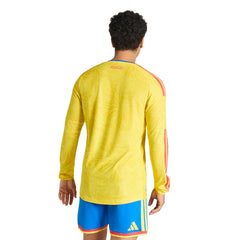 2026 Colombia Men's Authentic Home Long-Sleeve Soccer Jersey Impact Yellow