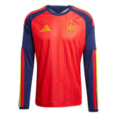 2026 Spain Men's Stadium Home Long-Sleeve Soccer Jersey Vivid Red