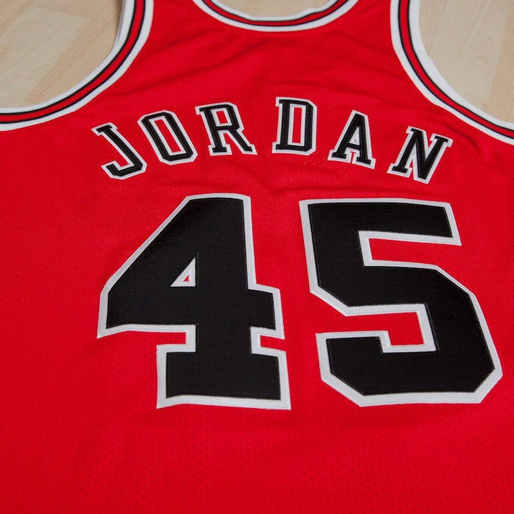 Chicago Bulls Michael Jordan 1994-95 Road 45 Authentic Jersey sale - Red sale - Mens | Mitchell & Ness cheap
