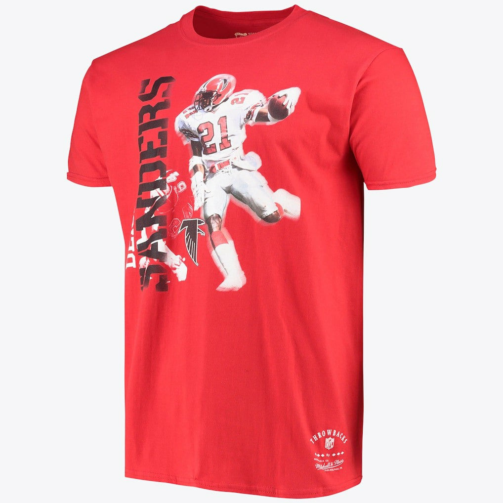 Atlanta Falcons Stencil Font Player Tee Deion Sanders - Mens sale