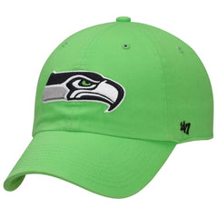 Seattle Seahawks '47 Brand Neon Green Clean Up Adjustable Hat cheap