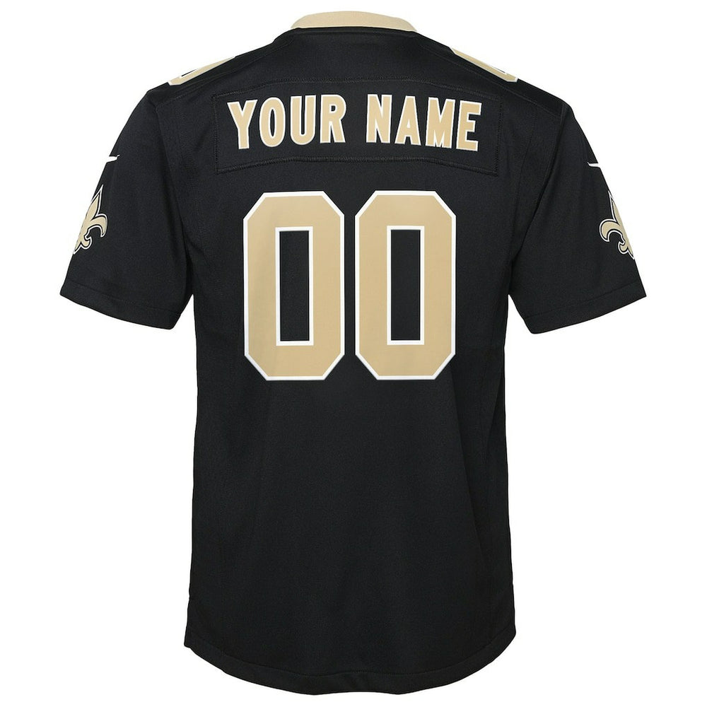 New Orleans Saints Youth Custom Game Jersey - Black | Nike discount