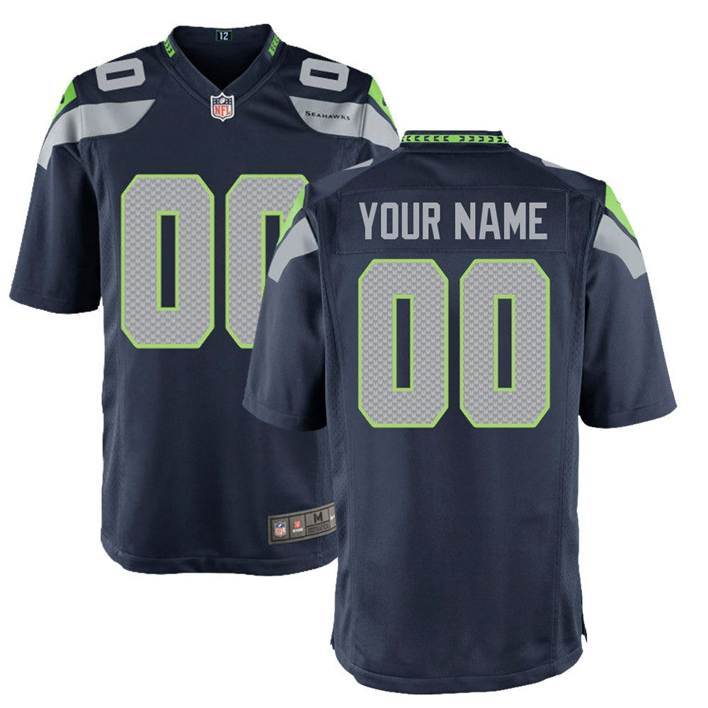 Seattle Seahawks Youth Custom Game Jersey - College Navy | Nike sale
