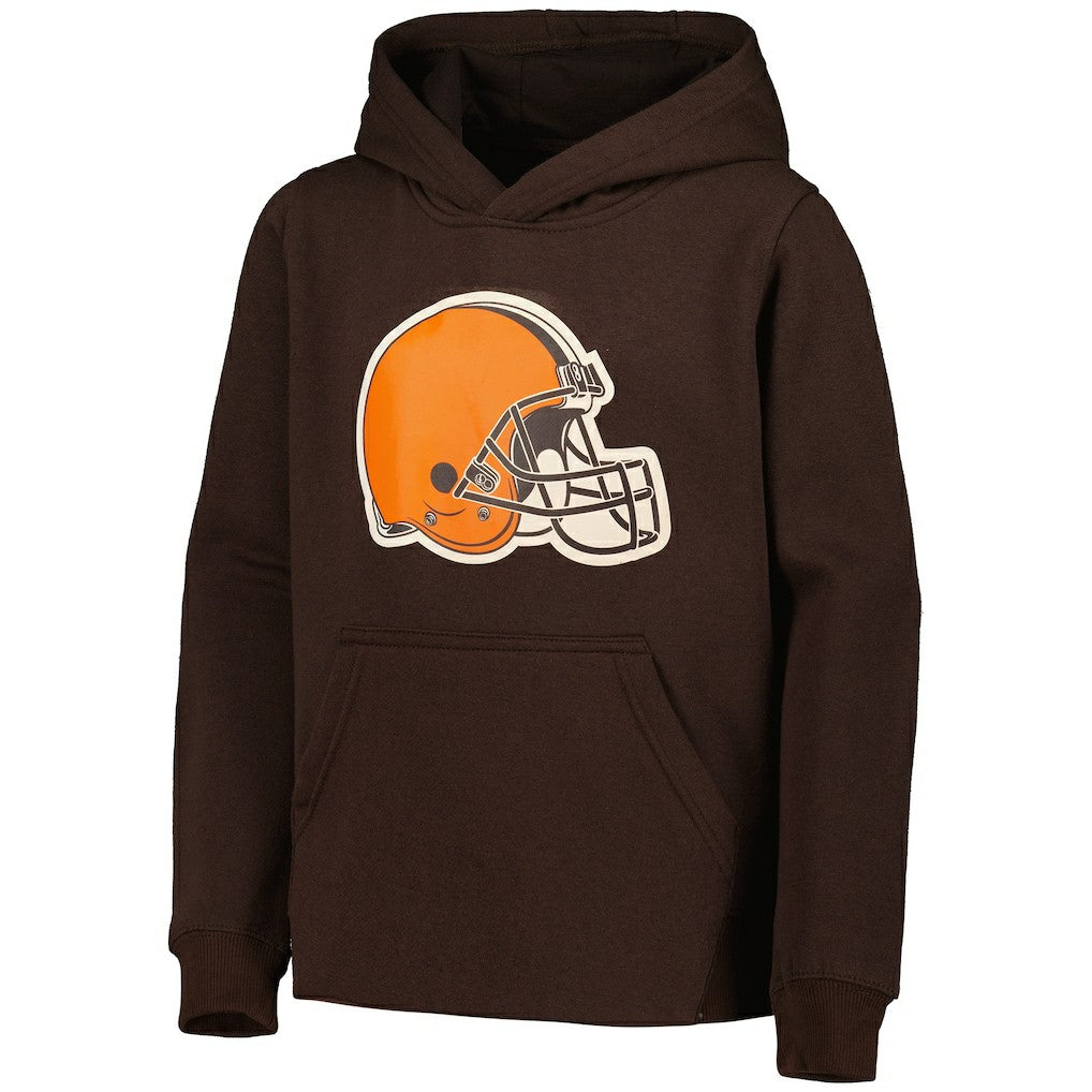 Cleveland Browns Youth Team Logo Pullover Hoodie - Brown sale