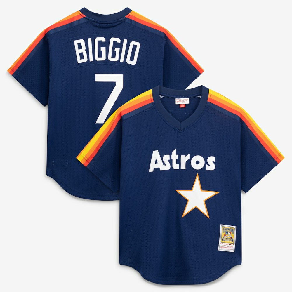 Craig Biggio Houston Astros Authentic Batting Practice Jersey - Navy | Mitchell & Ness