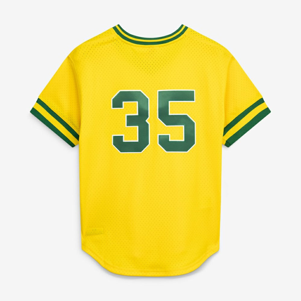 Rickey Henderson Athletics Authentic Batting Practice Jersey - Yellow | Mitchell & Ness