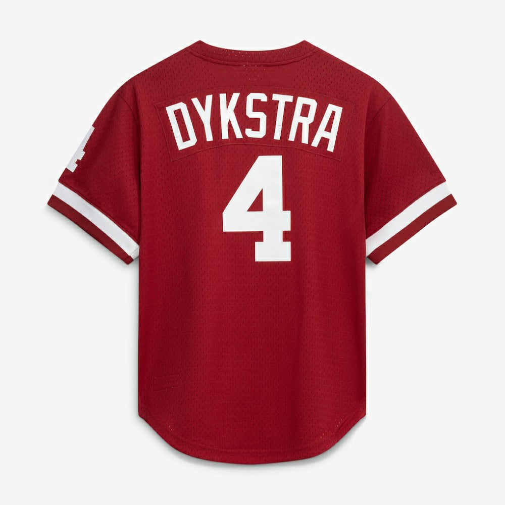 Lenny Dykstra Philadelphia Phillies Authentic Batting Practice Jersey - Scarlet | Mitchell & Ness