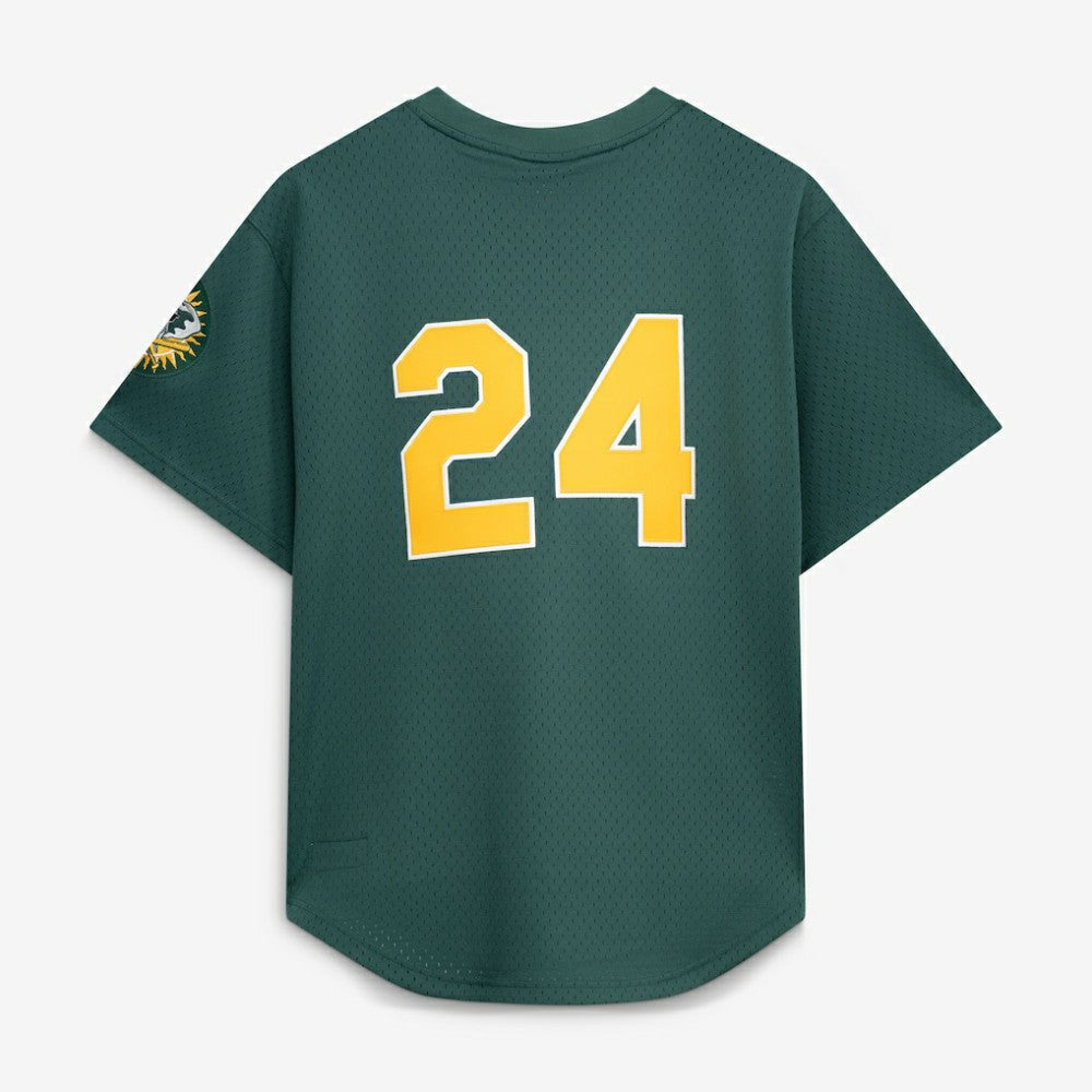 Rickey Henderson Athletics Authentic Batting Practice Jersey - Green | Mitchell & Ness