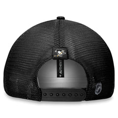 Pittsburgh Penguins Fanatics Women's Authentic Pro Road Trucker Adjustable Hat – Black