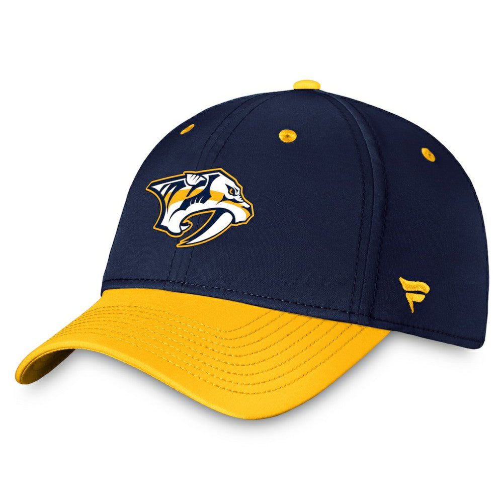 Nashville Predators Fanatics Authentic Pro Rink Two-Tone Flex Hat – Navy/Gold