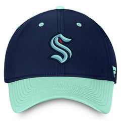 Seattle Kraken Fanatics Authentic Pro Rink Two-Tone Flex Hat – Deep Sea Blue/Light Blue