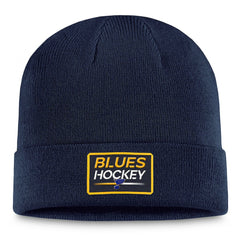 St. Louis Blues Fanatics Authentic Pro Cuffed Knit Hat – Navy