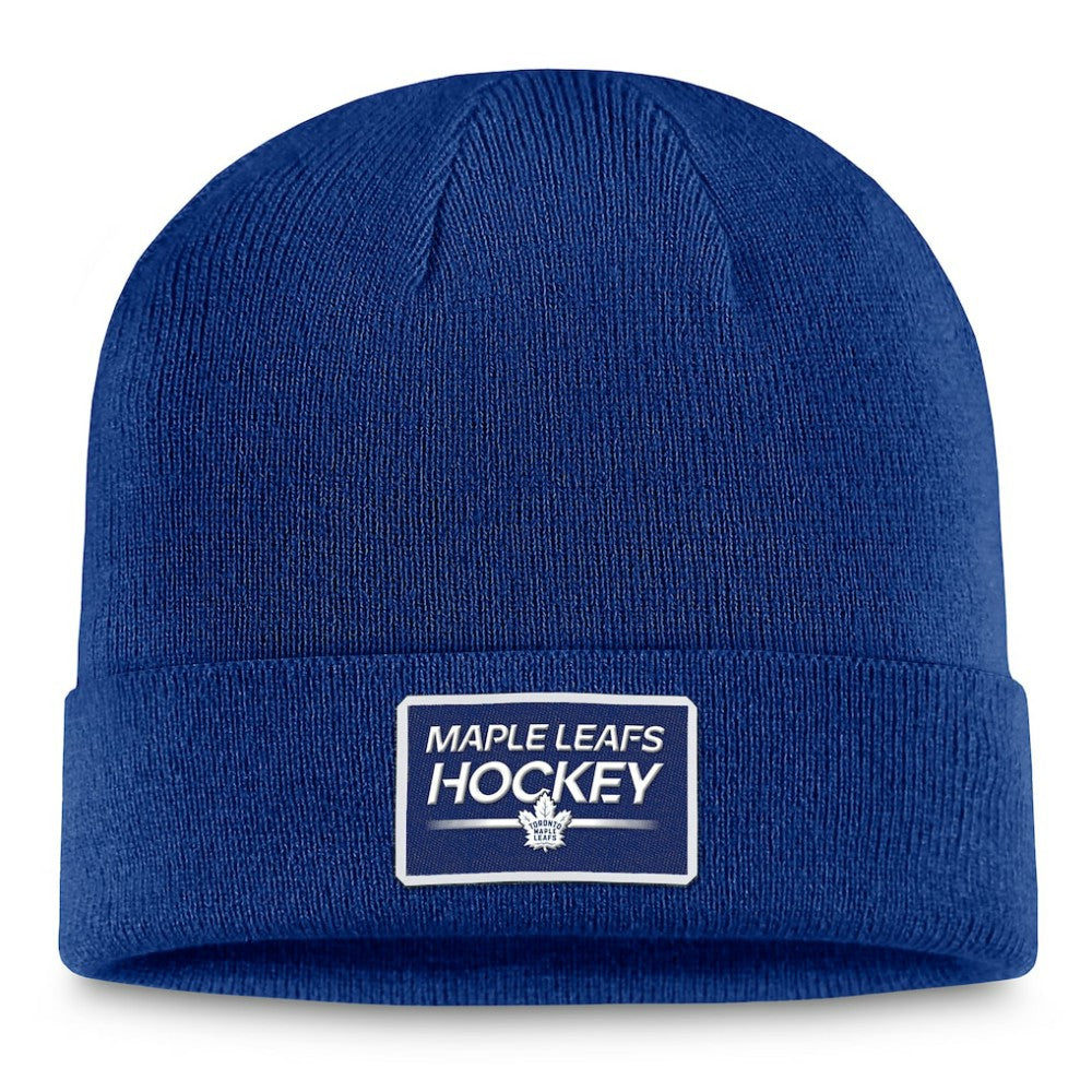 Toronto Maple Leafs Fanatics Authentic Pro Cuffed Knit Hat – Blue
