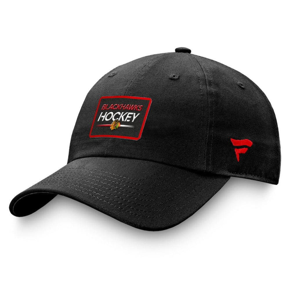 Chicago Blackhawks Fanatics Authentic Pro Prime Adjustable Hat – Black