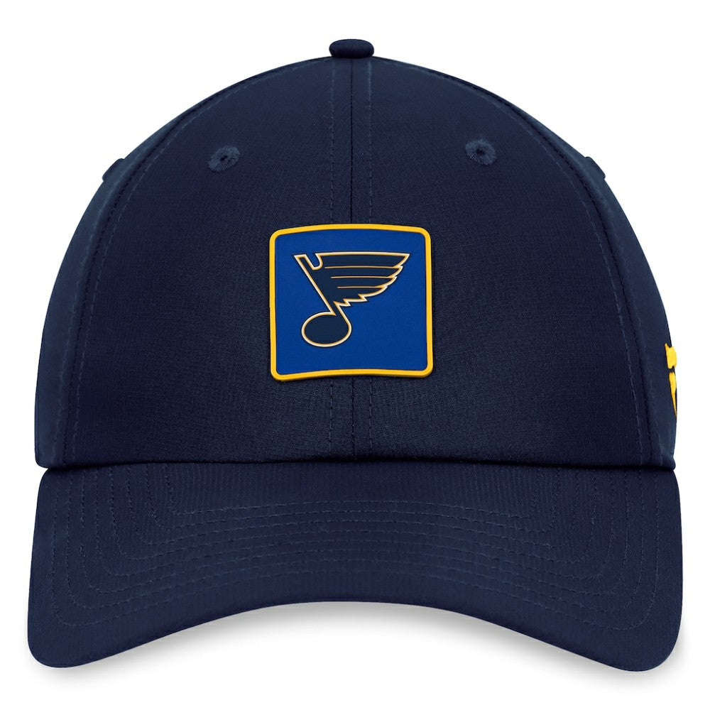 St. Louis Blues Fanatics Authentic Pro Rink Adjustable Hat Navy