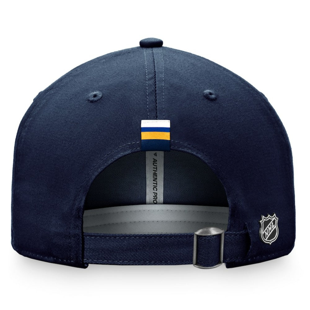 St. Louis Blues Fanatics Women's Authentic Pro Rink Adjustable Hat Navy