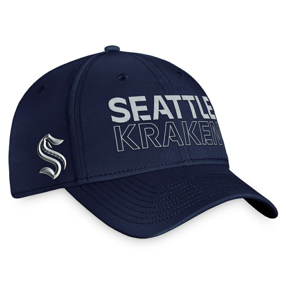 Seattle Kraken Fanatics Authentic Pro Road Flex Hat – Deep Sea Blue