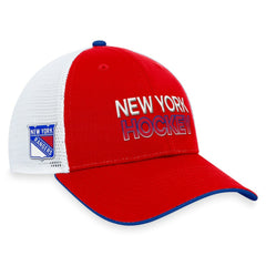 New York Rangers Fanatics Authentic Pro Rink Trucker Adjustable Hat Red