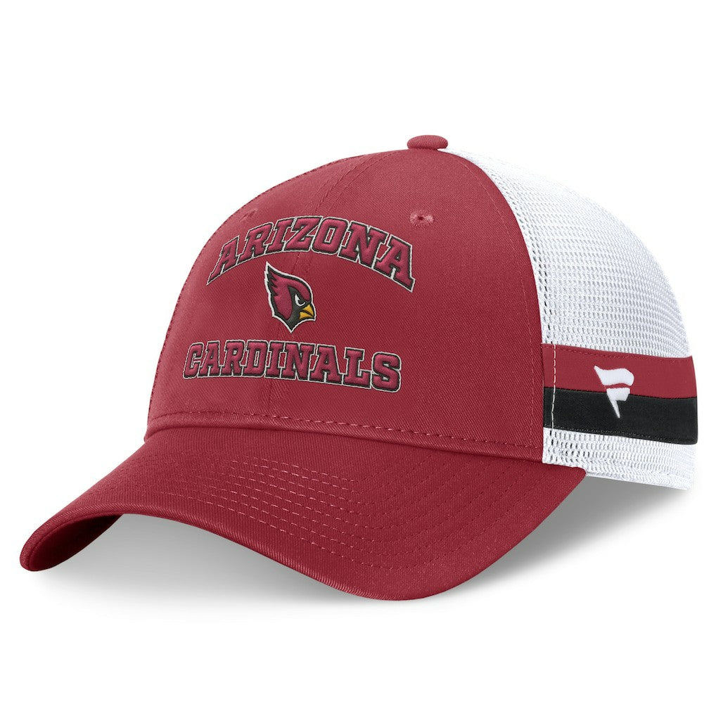 Arizona Cardinals Fundamentals Side Stripe Trucker Adjustable Hat - Cardinal/White outlet