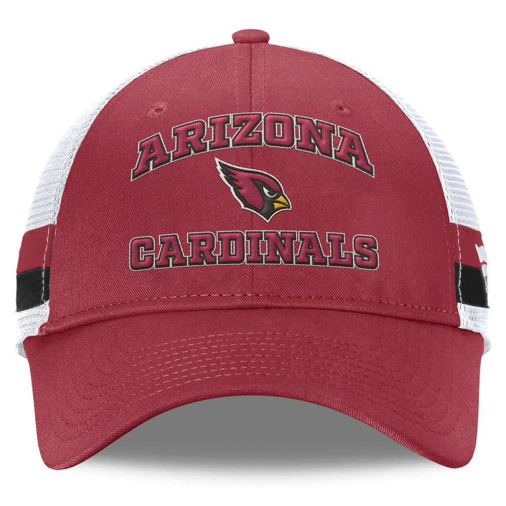 Arizona Cardinals Fundamentals Side Stripe Trucker Adjustable Hat - Cardinal/White outlet