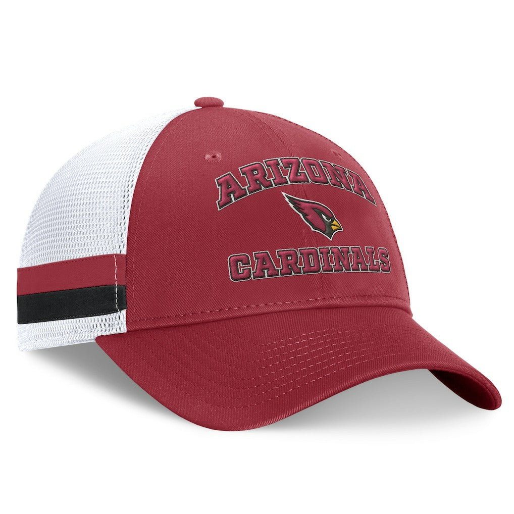Arizona Cardinals Fundamentals Side Stripe Trucker Adjustable Hat - Cardinal/White outlet
