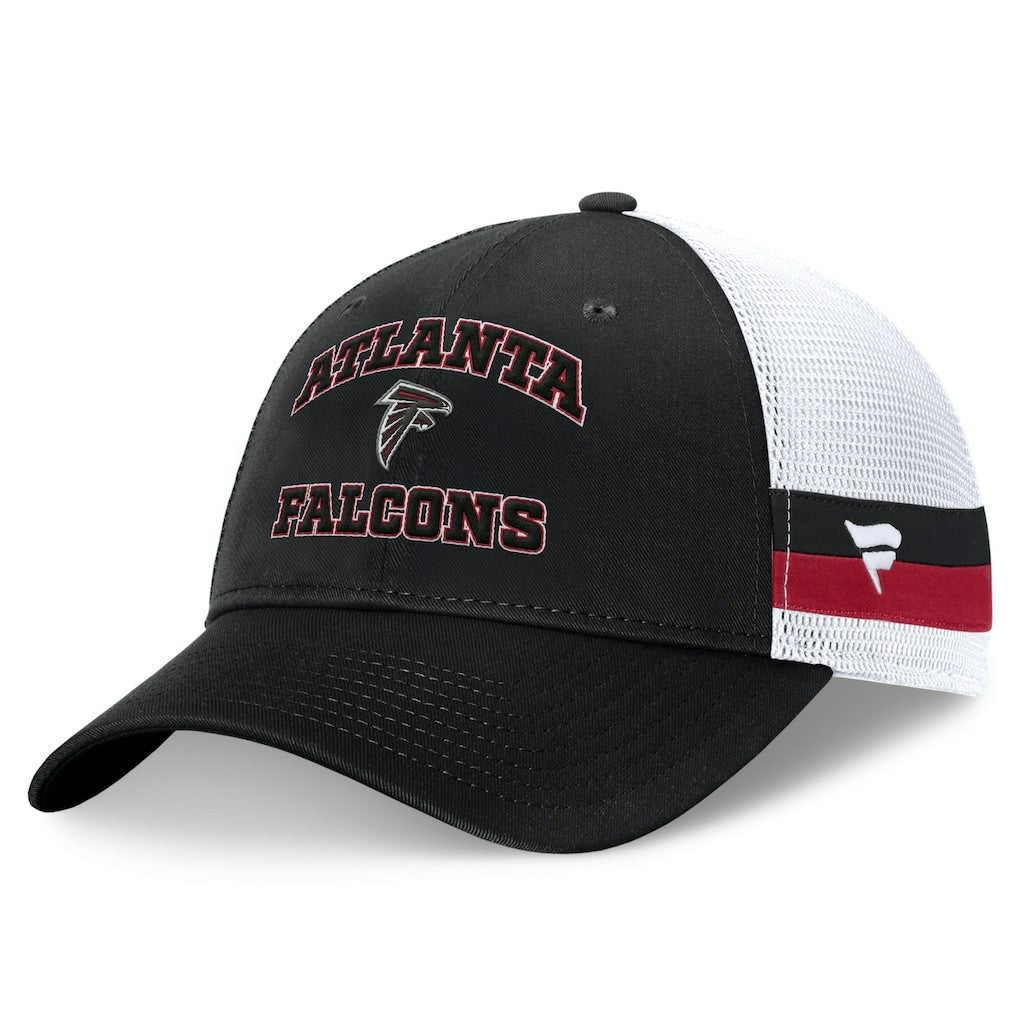 Atlanta Falcons Fundamentals Side Stripe Trucker Adjustable Hat - Black/White sale
