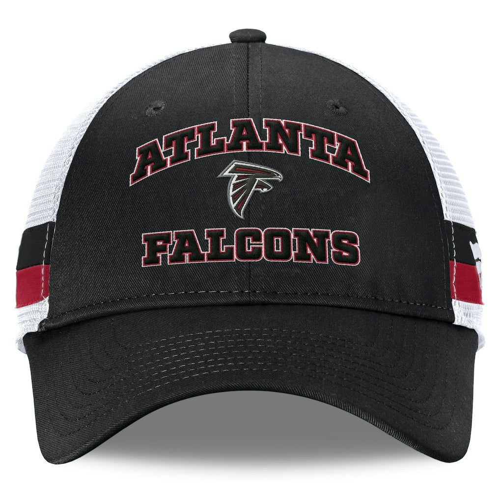 Atlanta Falcons Fundamentals Side Stripe Trucker Adjustable Hat - Black/White sale
