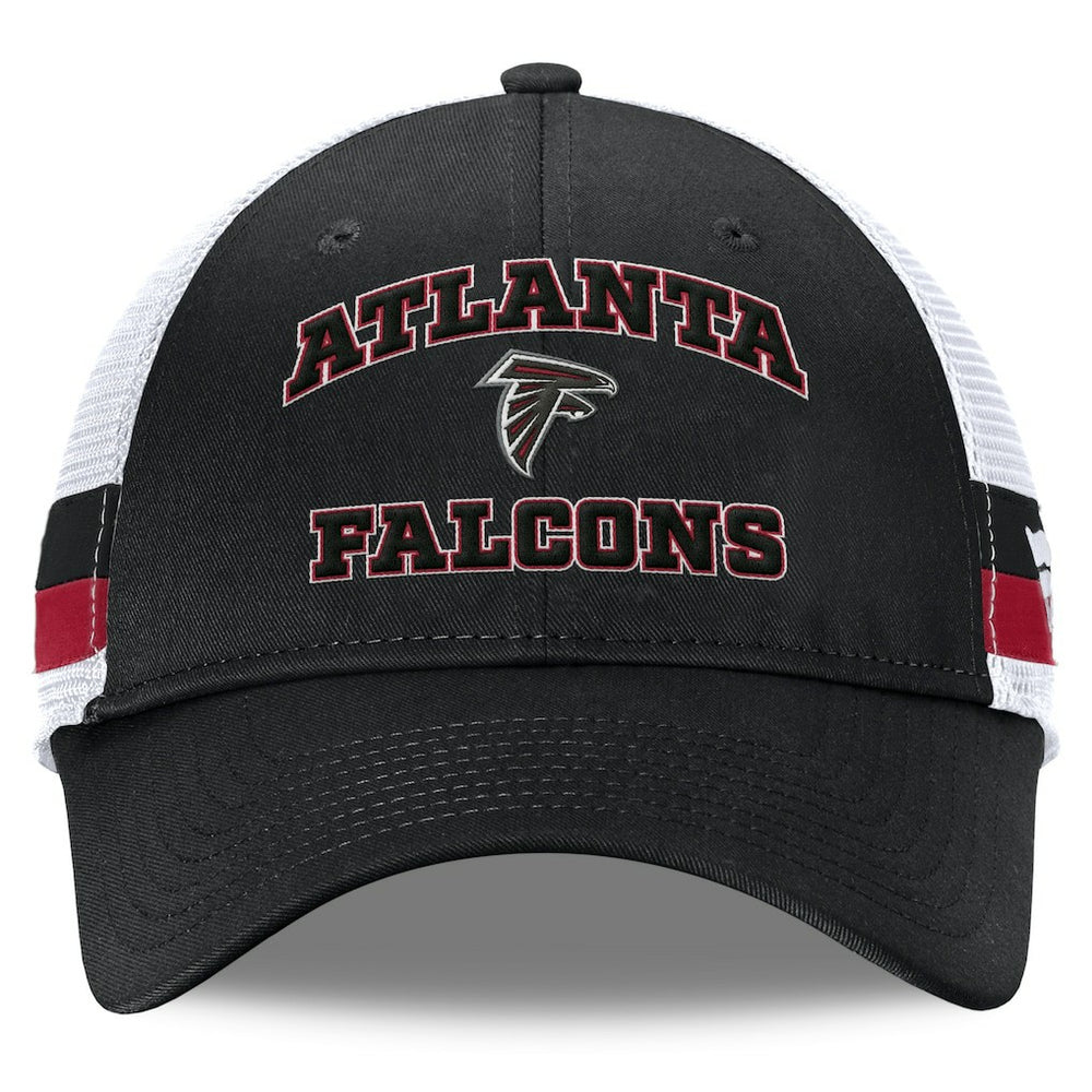 Atlanta Falcons Fundamentals Side Stripe Trucker Adjustable Hat - Black/White sale