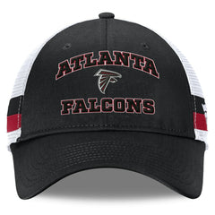 Atlanta Falcons Fundamentals Side Stripe Trucker Adjustable Hat - Black/White sale