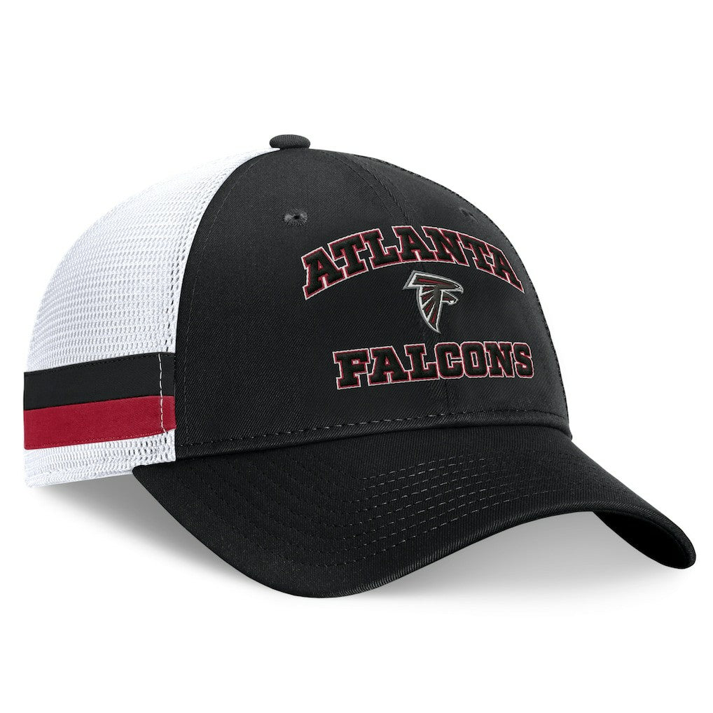 Atlanta Falcons Fundamentals Side Stripe Trucker Adjustable Hat - Black/White sale