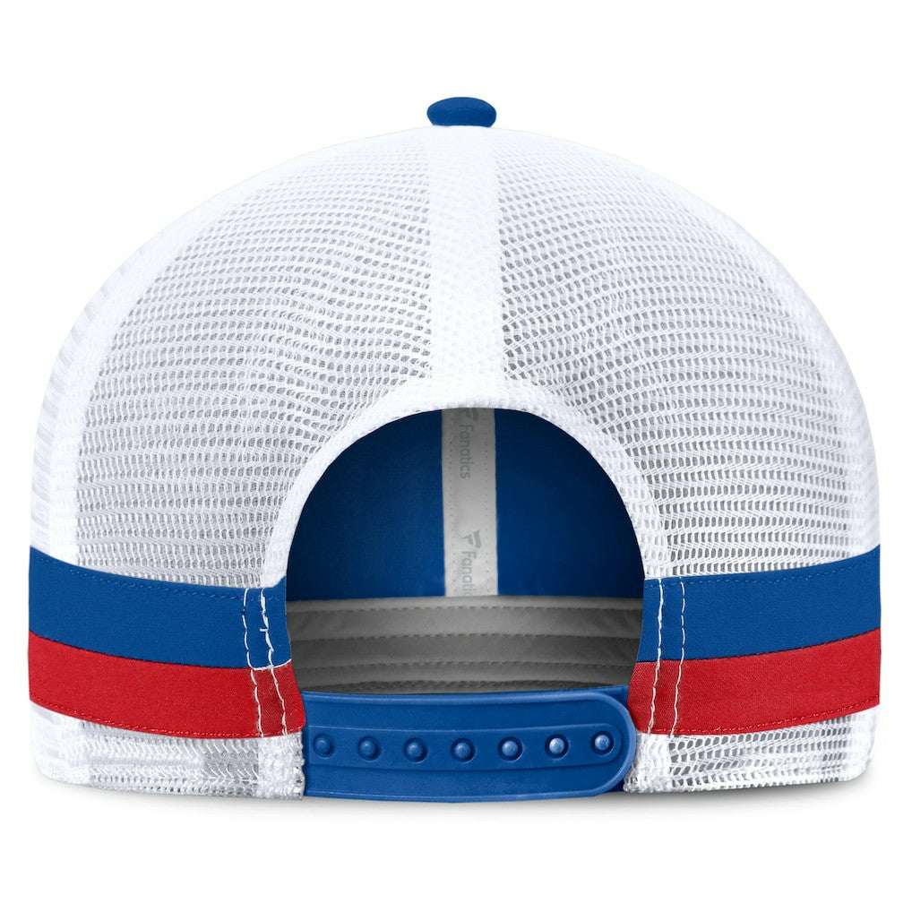 Buffalo Bills Fundamentals Side Stripe Trucker Adjustable Hat - Royal/White cheap