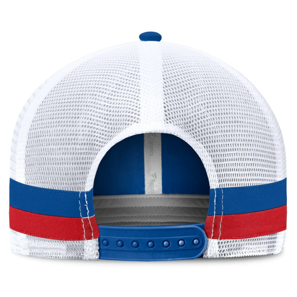 Buffalo Bills Fundamentals Side Stripe Trucker Adjustable Hat - Royal/White cheap