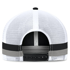 Las Vegas Raiders Fundamentals Side Stripe Trucker Adjustable Hat - Black/White for sale