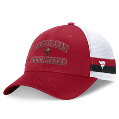 Tampa Bay Buccaneers Fundamentals Side Stripe Trucker Adjustable Hat - Red/White discount