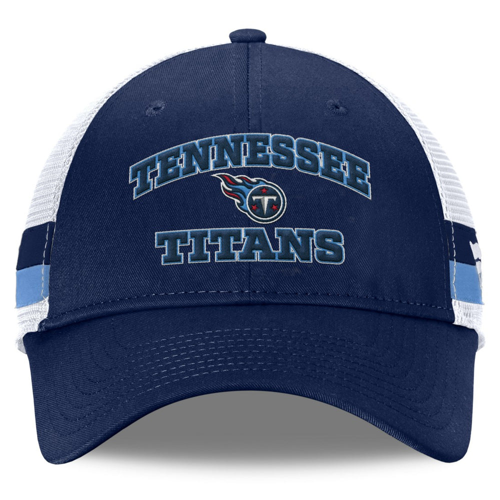 Tennessee Titans Fundamentals Side Stripe Trucker Adjustable Hat - Navy/White online