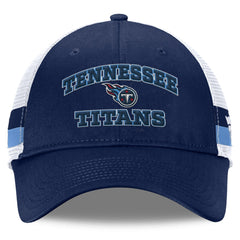 Tennessee Titans Fundamentals Side Stripe Trucker Adjustable Hat - Navy/White online
