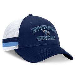Tennessee Titans Fundamentals Side Stripe Trucker Adjustable Hat - Navy/White online