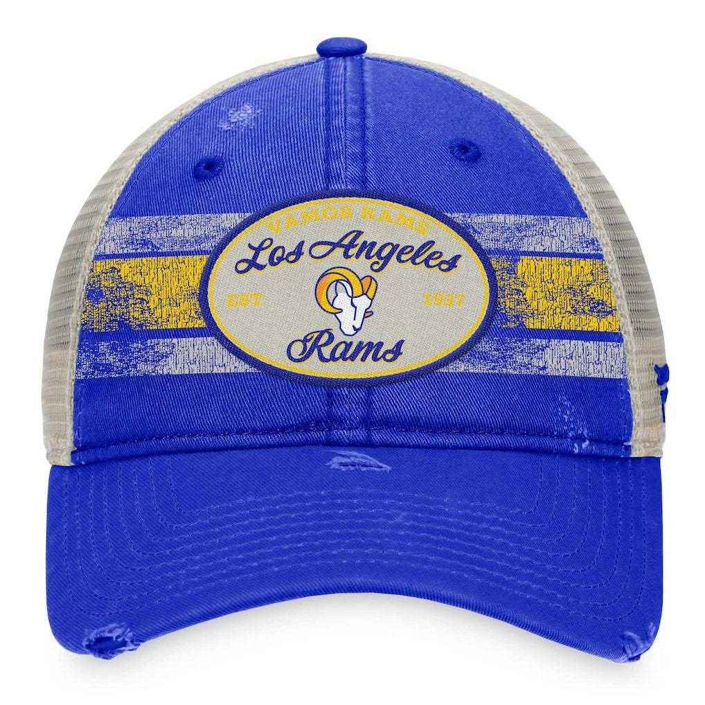 Los Angeles Rams Heritage Trucker Adjustable Hat - Royal/Natural online