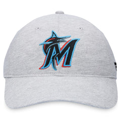 Miami Marlins Logo Adjustable Hat - Heather Gray