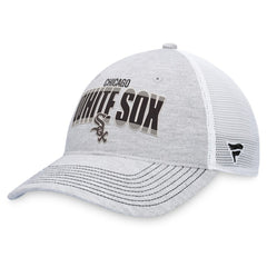 Chicago White Sox Logo Trucker Adjustable Hat - Heather Gray/White