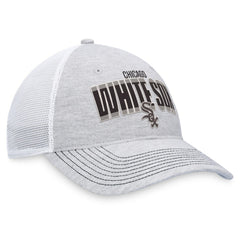 Chicago White Sox Logo Trucker Adjustable Hat - Heather Gray/White