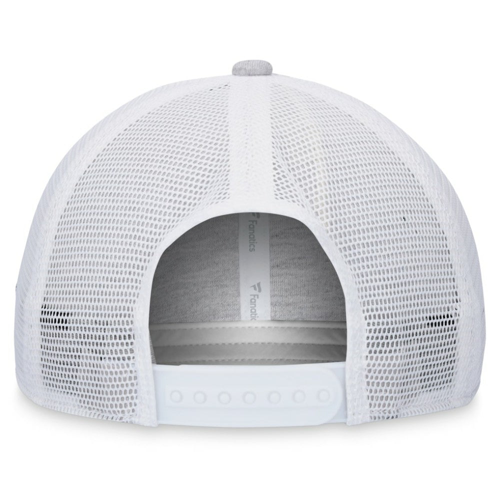 Chicago White Sox Logo Trucker Adjustable Hat - Heather Gray/White