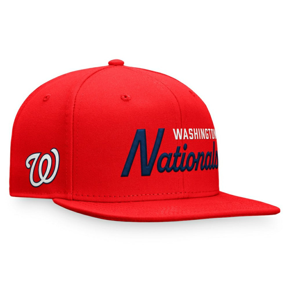 Washington Nationals Script Snapback Hat - Red